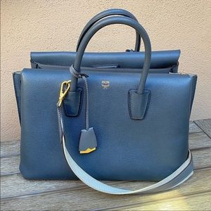 MCM Phantom Gray Tote/Messenger Bag